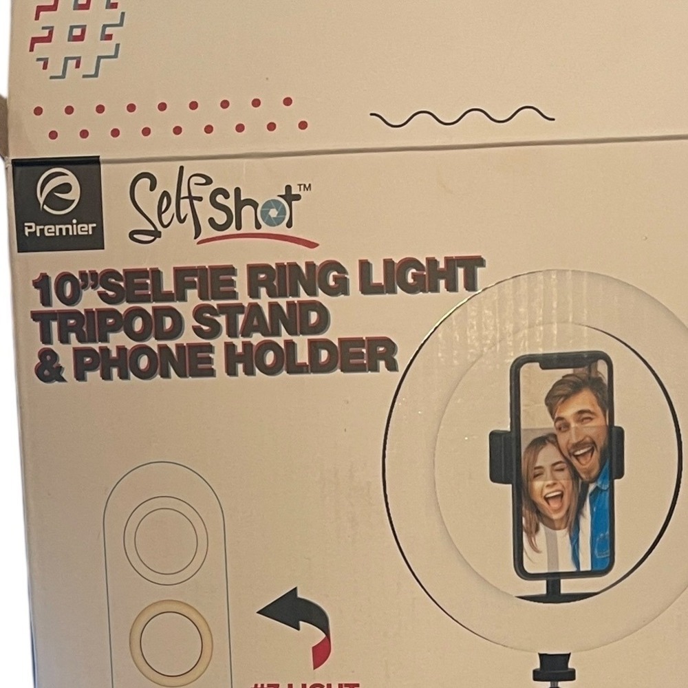 Premier SelfShot 10" Selfie Ring Light Tripod Stand & Phone Holder USB - Picture 6 of 13